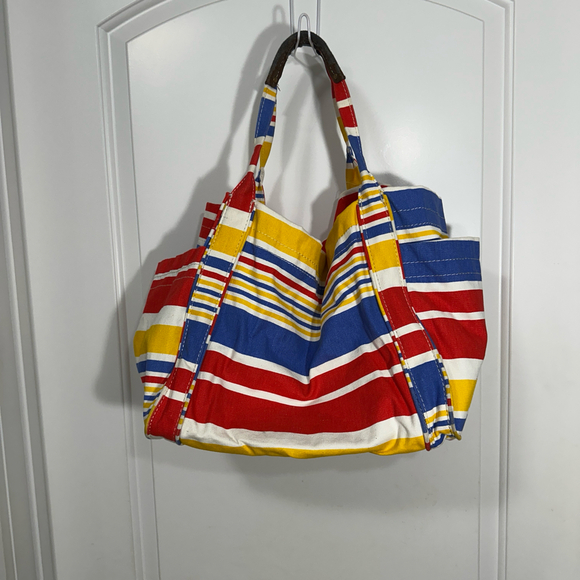 Merona Large Stripe Cotton Tote - Picture 3 of 8